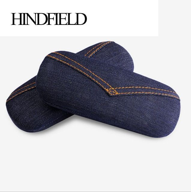 HINDFIELD Новая Мода Hot Синий Жесткий Джинсовые Очки Чехол Для Очков Случае Старинные Очки Коробки Очки Для Чтения Очки Кадр