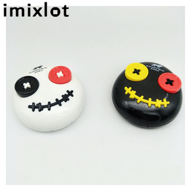 Imixlot мультфильм милый Пластик контактные линзы Мини Контактные Оптические стёкла Box Контейнер с зеркалом Очки Интимные аксессуары