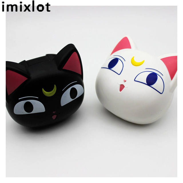 Imixlot Новое поступление милый кот контактные линзы с зеркало контакт Оптические стёкла коробке для человека и Для женщин Портативный держатель
