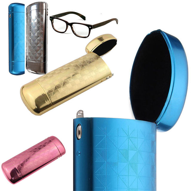Mayitr жесткий металлический алюминиевый решетки очки Дело Капсула Flip Top eyeglasses Case протектор для хранения очков инструменты