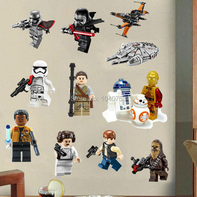 Звездные войны Lego кинопостеры стены наклейки надписи искусство для детских детская комната украшения дома обои мультфильм