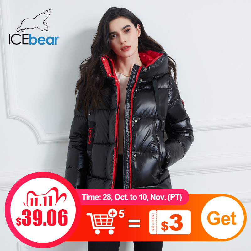 ICEbear 2020 новая зимняя куртка высокого качества с капюшоном пальто женские модные куртки зимняя теплая женская одежда повседневные парки GWD19502I|Парки| | АлиЭкспресс