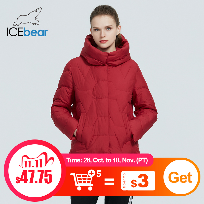 icebear 2020 новая зимняя женская куртка женская приталенная с капюшоном хлопка пальто мода женская одежда GWD20305I|Парки| | АлиЭкспресс