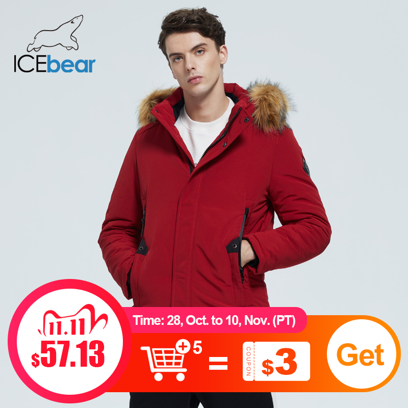 ICEbear 2020 новые зимние мужские куртки высокого качества с меховым воротником куртки модной мужской одежды марки одежды MWD20857D|Парки| | АлиЭкспресс