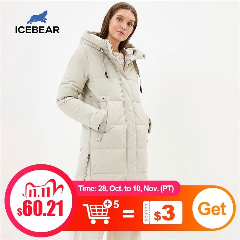 icebear 2020 зимнее длинное пальто Ladies classic высококачественное хлопковое пальто Модное женское зимнее пальто GWD20157I|Парки| | АлиЭкспресс